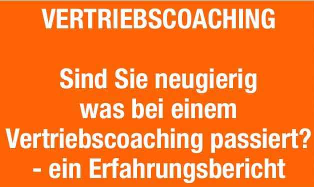 Vertriebscoaching - ein Erfahrungsbericht